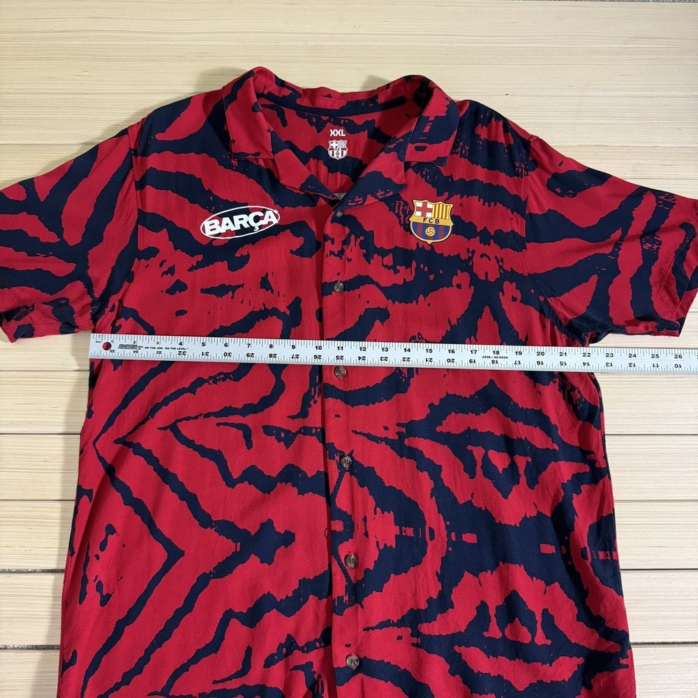 FC Barcelona Barca FCB Football Jersey Shirt Animal Print Red Black sz XXL - Picture 6 of 11